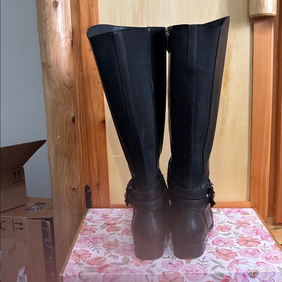 L K Bennett London Leather Knee High Boots - Picture 4 of 8